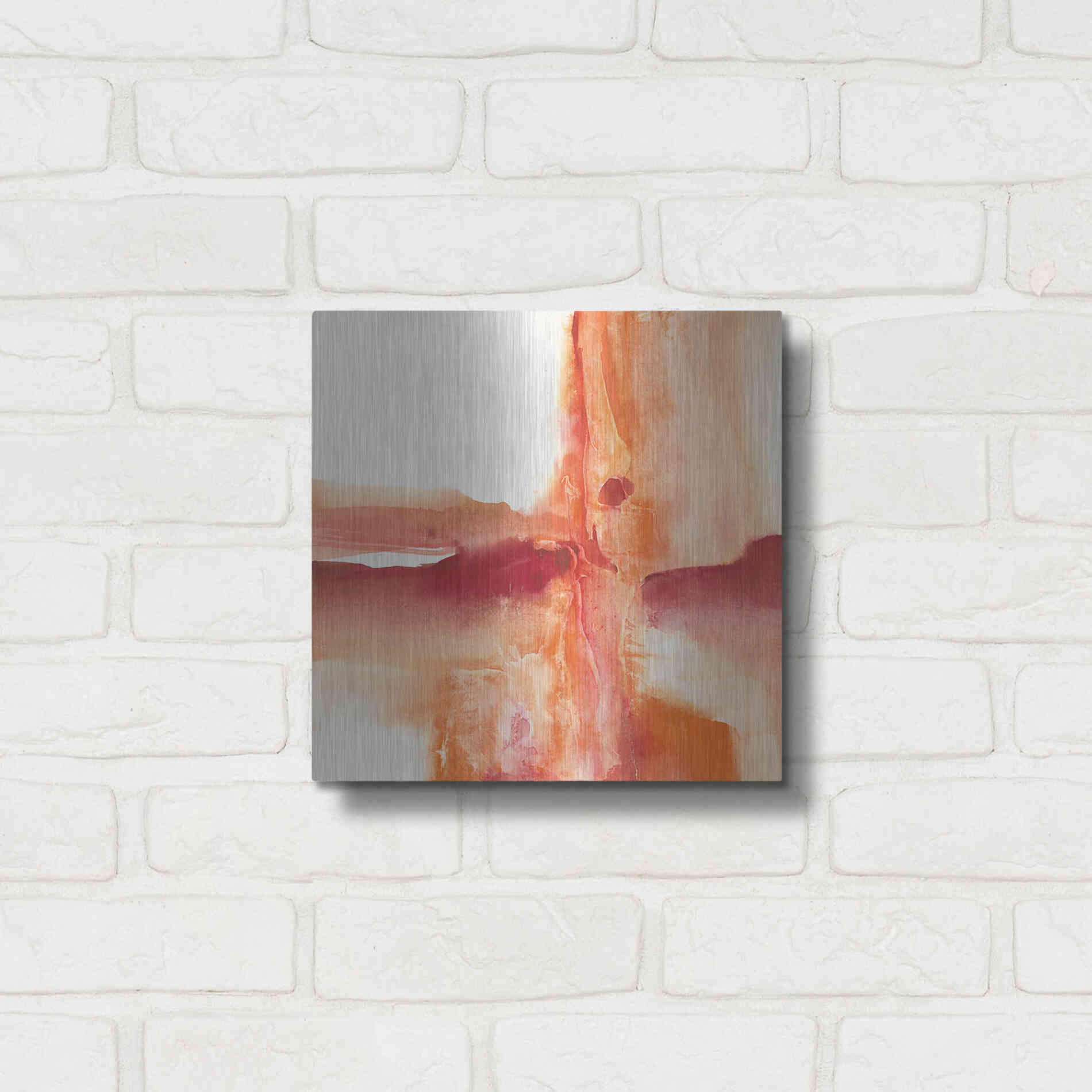 Luxe Metal Art 'Inner Glow I' by Chris Paschke, Metal Wall Art,12x12