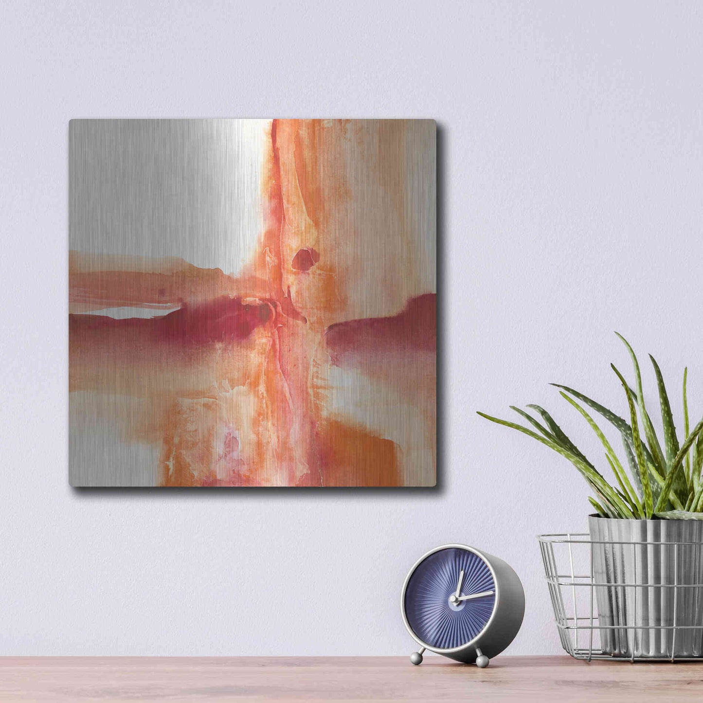Luxe Metal Art 'Inner Glow I' by Chris Paschke, Metal Wall Art,12x12