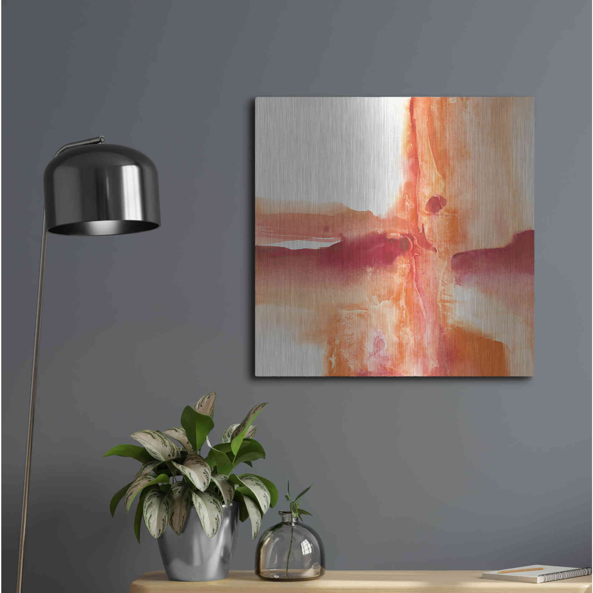 Luxe Metal Art 'Inner Glow I' by Chris Paschke, Metal Wall Art,24x24