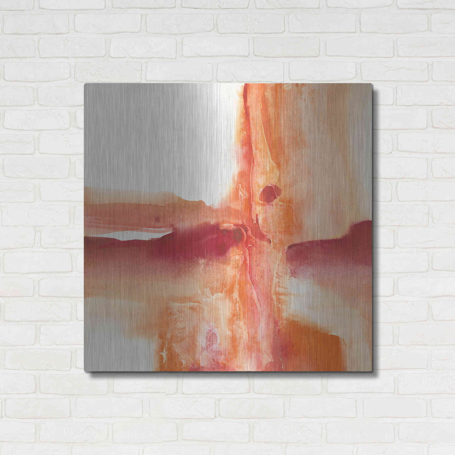 Luxe Metal Art 'Inner Glow I' by Chris Paschke, Metal Wall Art,36x36