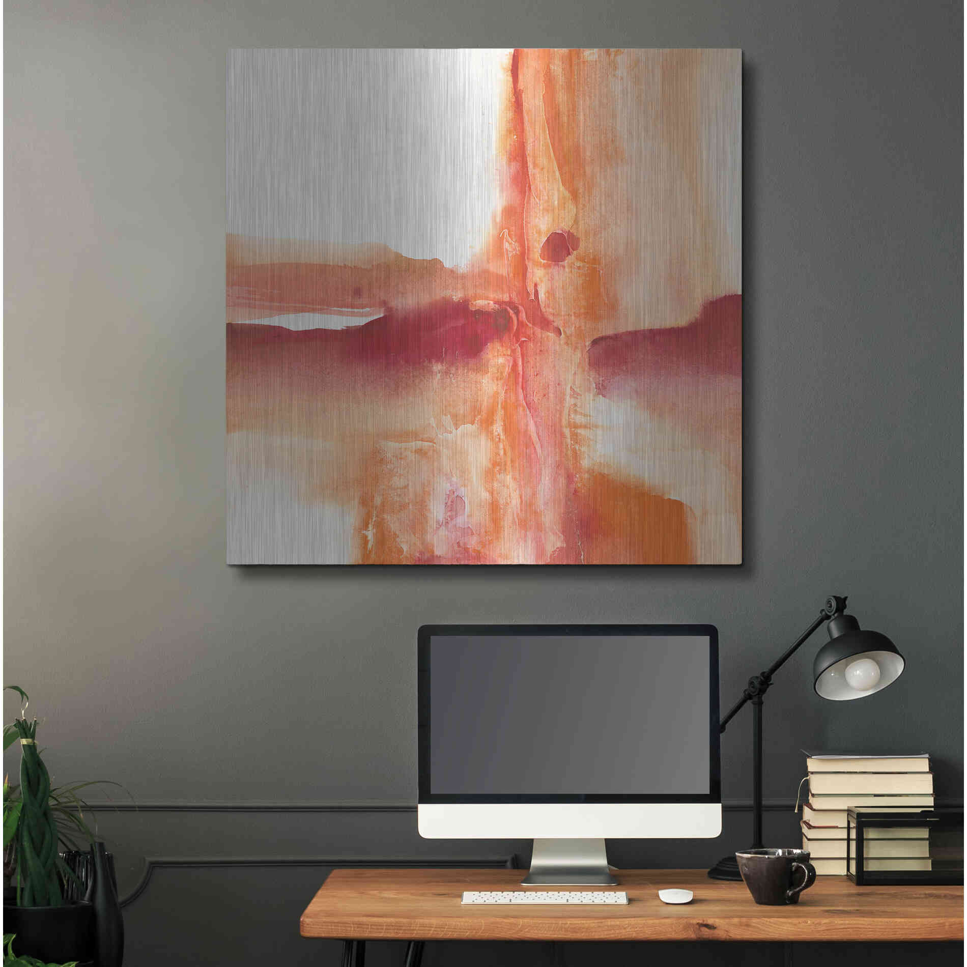 Luxe Metal Art 'Inner Glow I' by Chris Paschke, Metal Wall Art,36x36