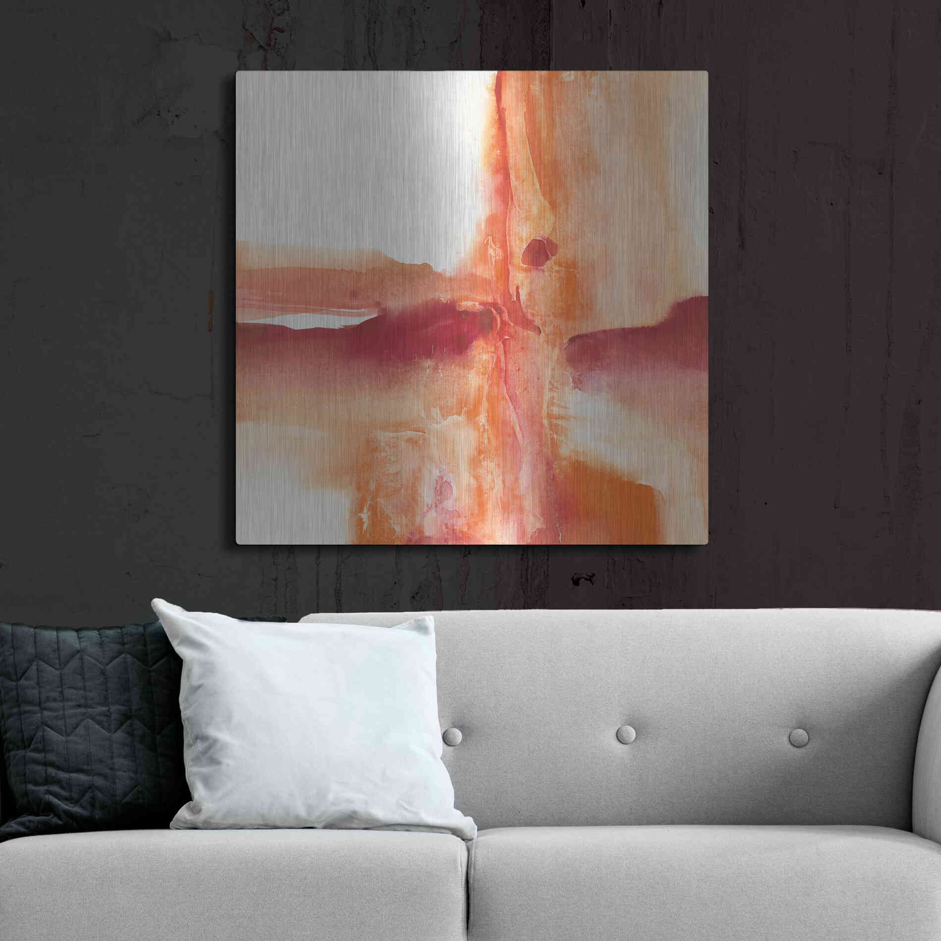 Luxe Metal Art 'Inner Glow I' by Chris Paschke, Metal Wall Art,36x36