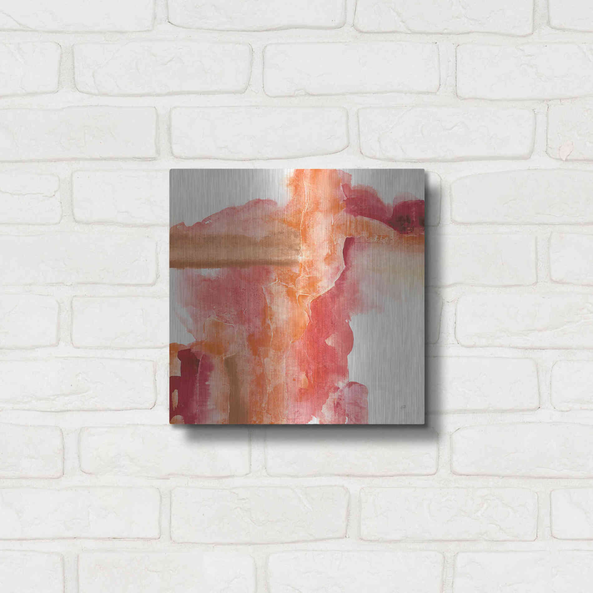 Luxe Metal Art 'Inner Glow III' by Chris Paschke, Metal Wall Art,12x12
