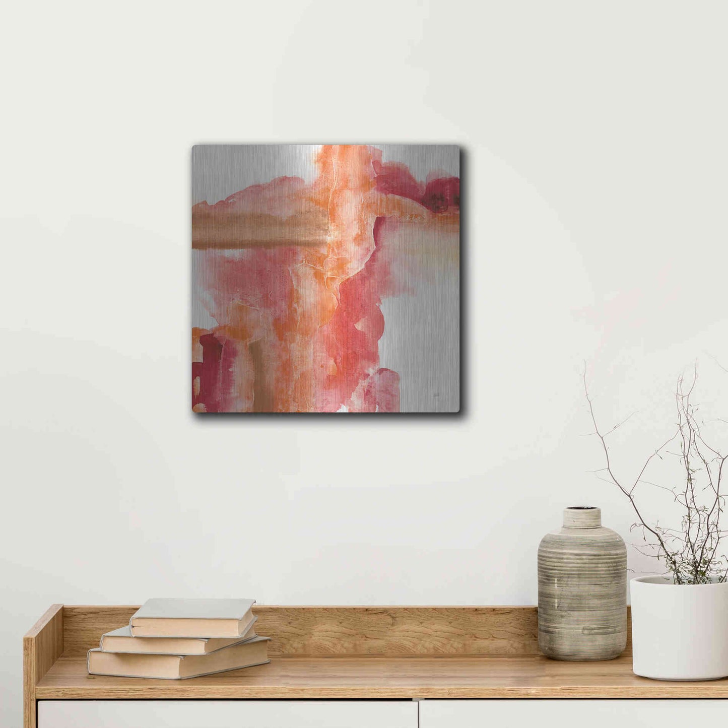 Luxe Metal Art 'Inner Glow III' by Chris Paschke, Metal Wall Art,12x12