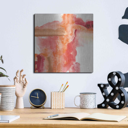 Luxe Metal Art 'Inner Glow III' by Chris Paschke, Metal Wall Art,12x12