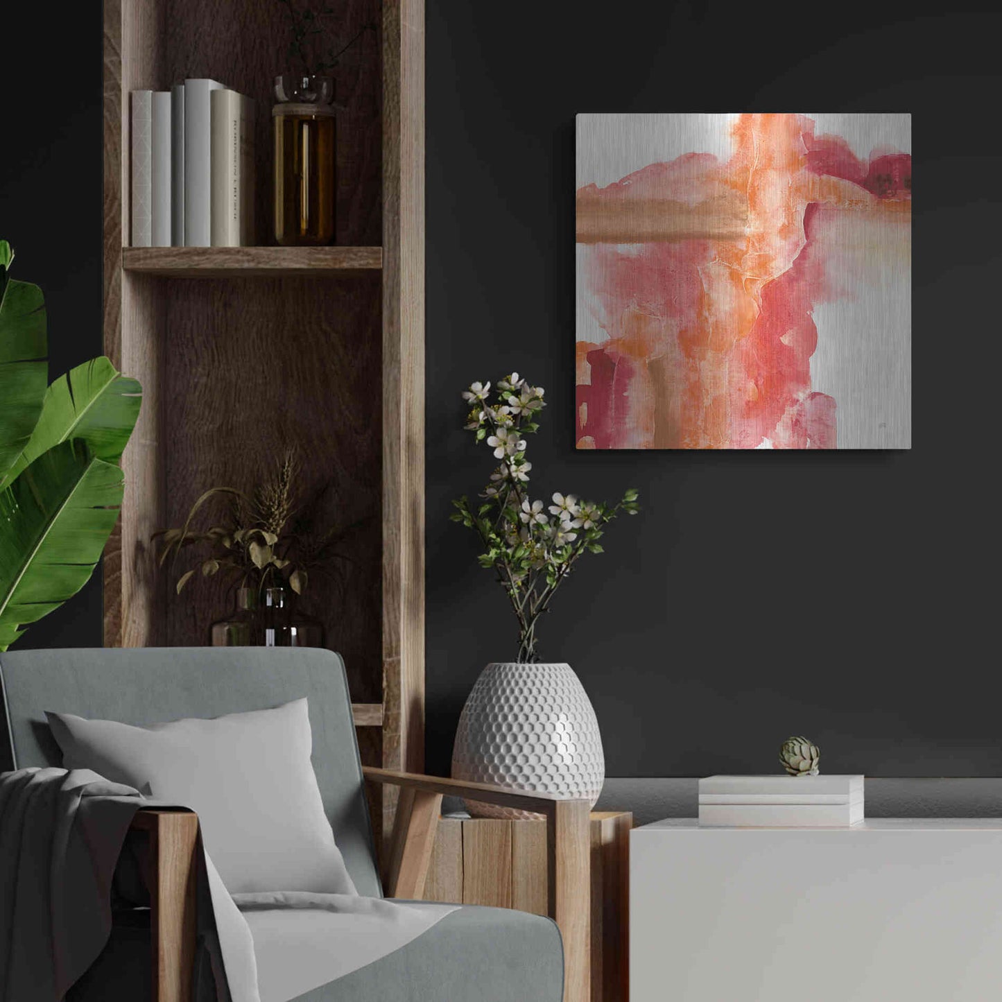 Luxe Metal Art 'Inner Glow III' by Chris Paschke, Metal Wall Art,24x24