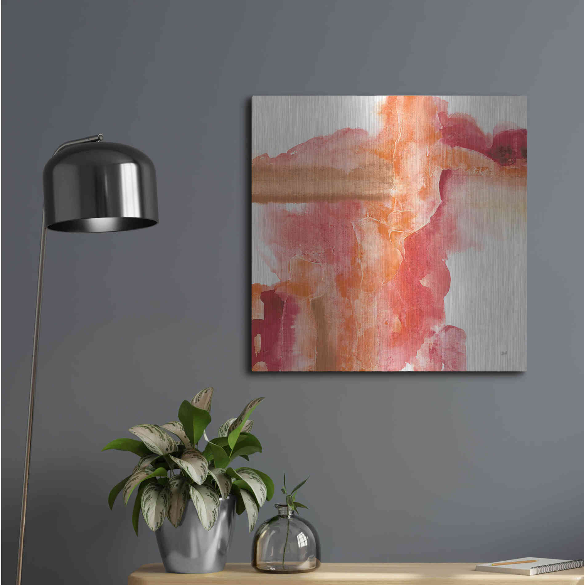 Luxe Metal Art 'Inner Glow III' by Chris Paschke, Metal Wall Art,24x24