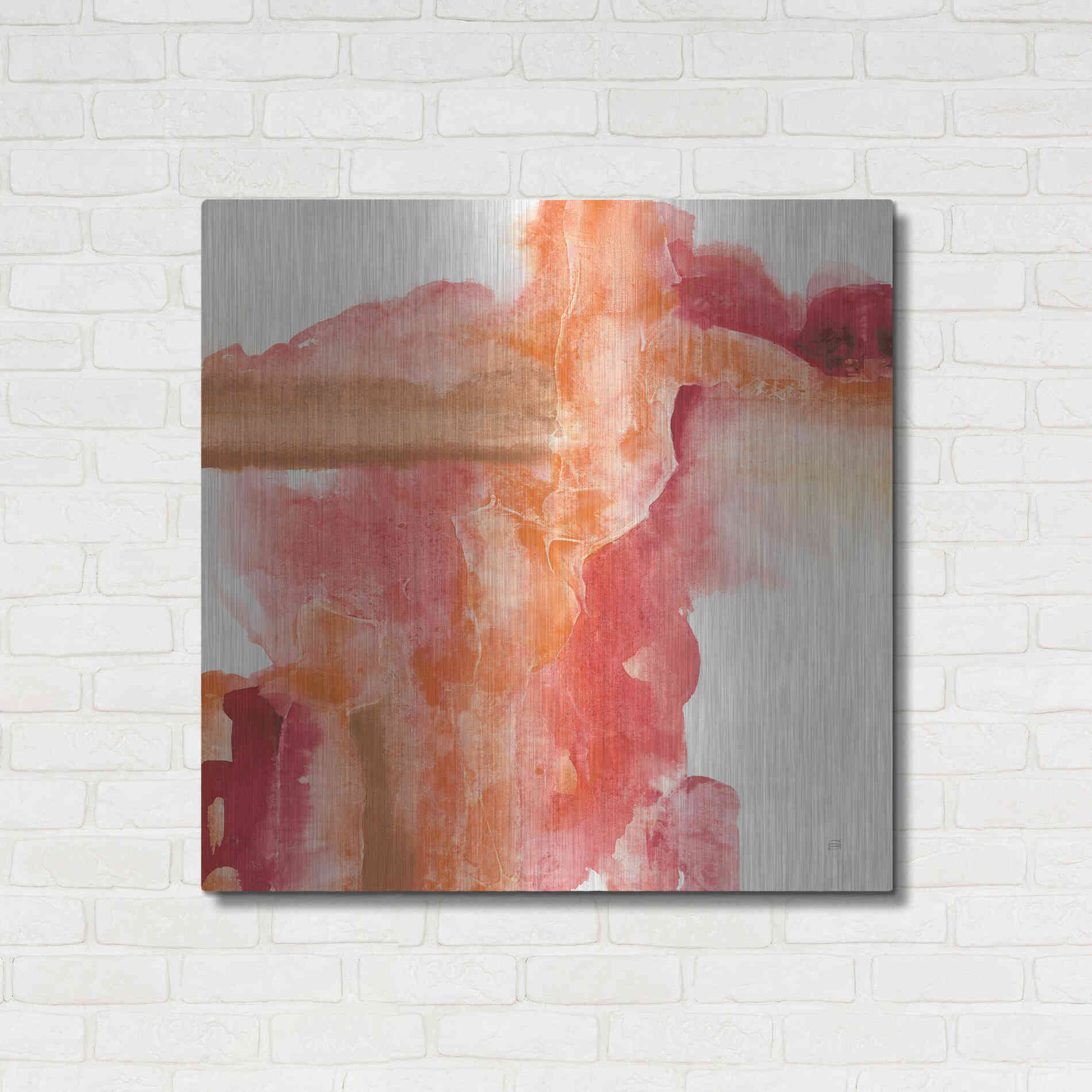 Luxe Metal Art 'Inner Glow III' by Chris Paschke, Metal Wall Art,36x36