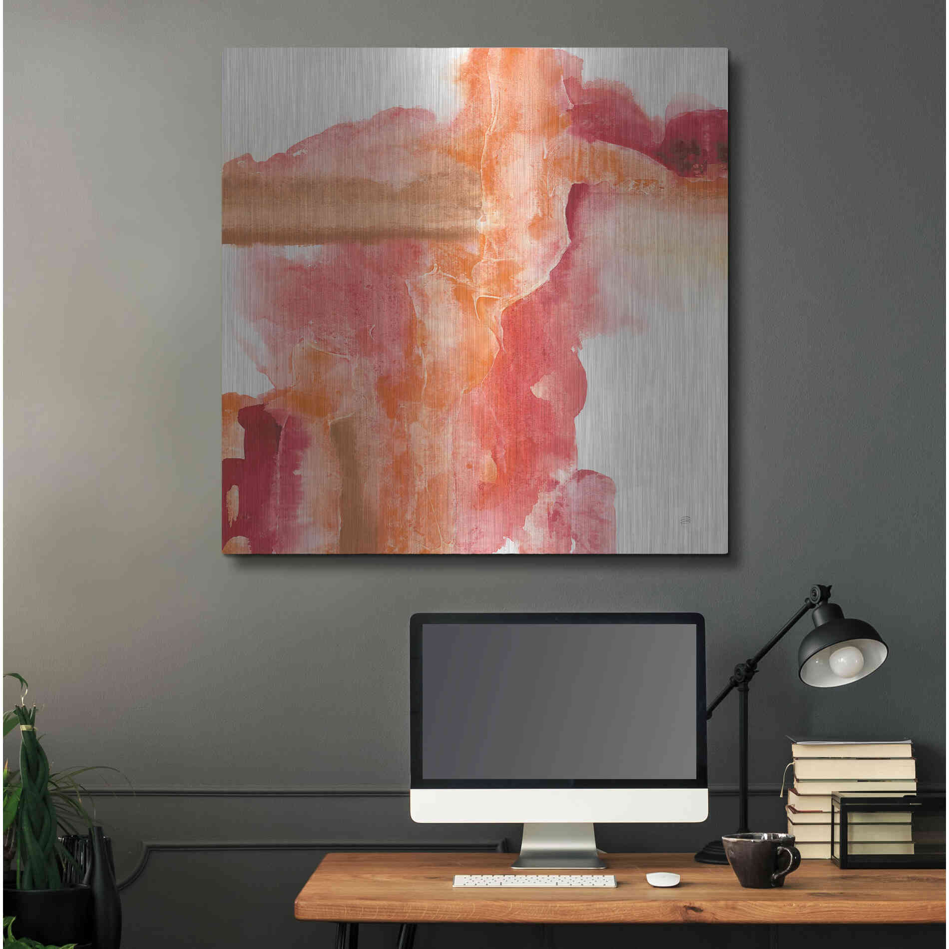 Luxe Metal Art 'Inner Glow III' by Chris Paschke, Metal Wall Art,36x36