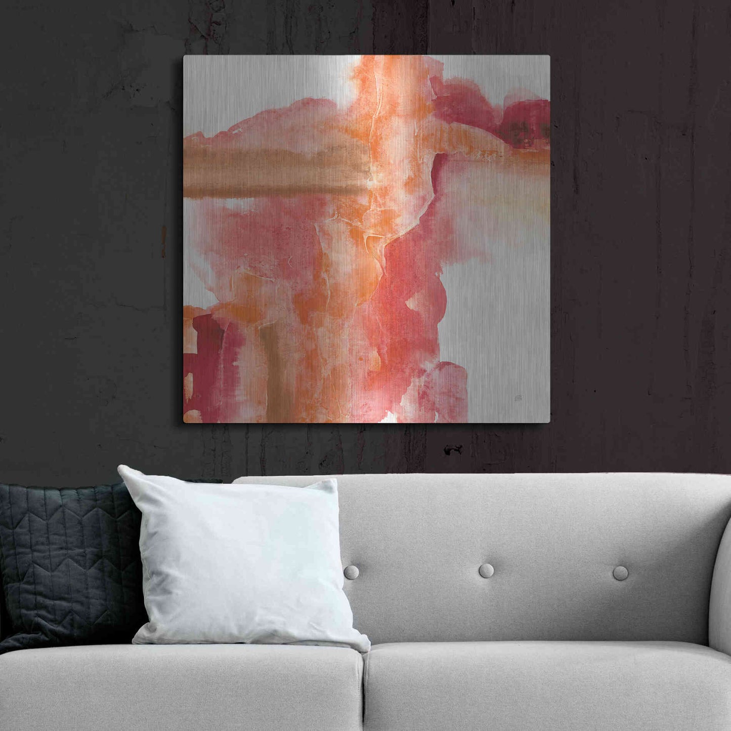 Luxe Metal Art 'Inner Glow III' by Chris Paschke, Metal Wall Art,36x36