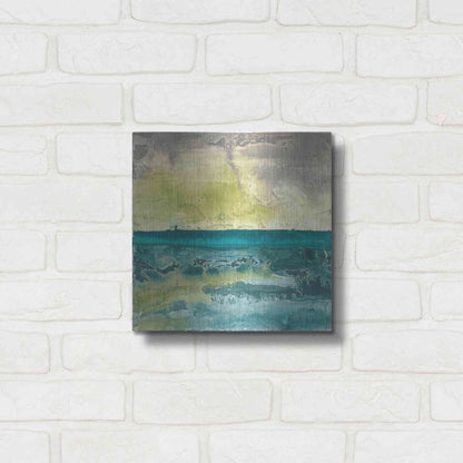 Luxe Metal Art 'Beyond The Horizon I' by Chris Paschke, Metal Wall Art,12x12