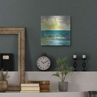 Luxe Metal Art 'Beyond The Horizon I' by Chris Paschke, Metal Wall Art,12x12