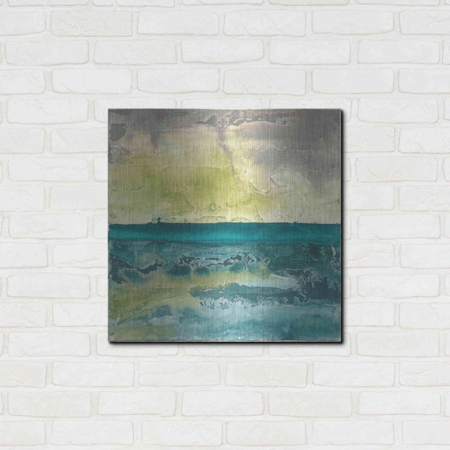 Luxe Metal Art 'Beyond The Horizon I' by Chris Paschke, Metal Wall Art,24x24