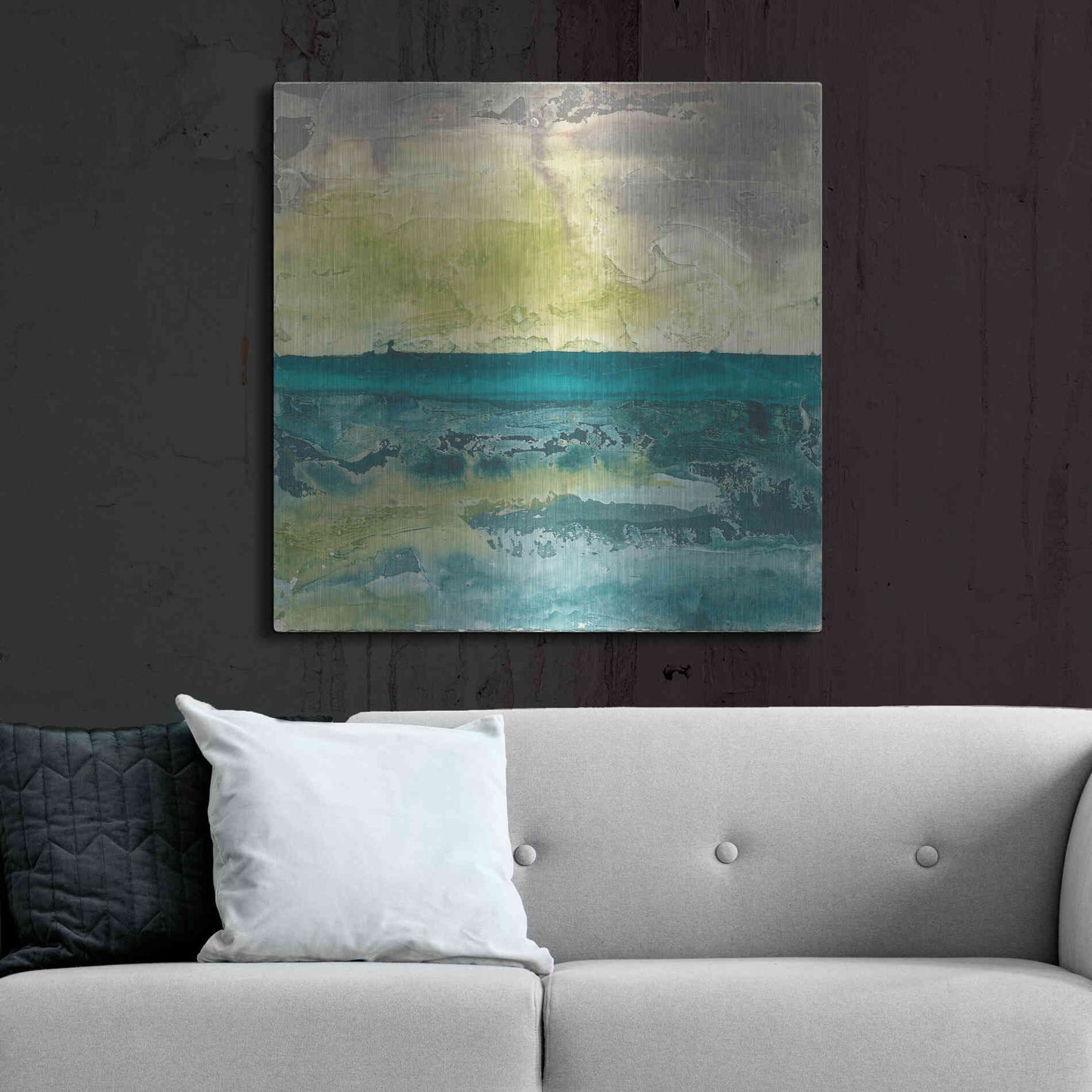 Luxe Metal Art 'Beyond The Horizon I' by Chris Paschke, Metal Wall Art,36x36