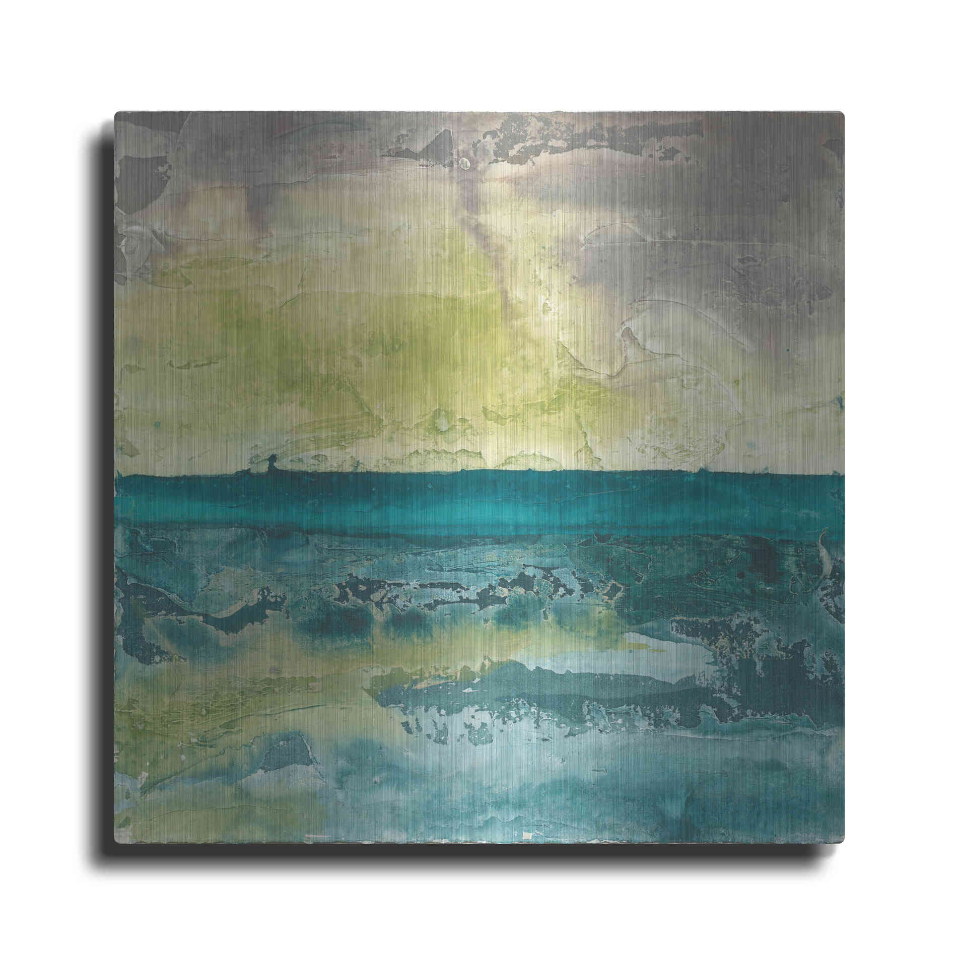 Luxe Metal Art 'Beyond The Horizon I' by Chris Paschke, Metal Wall Art