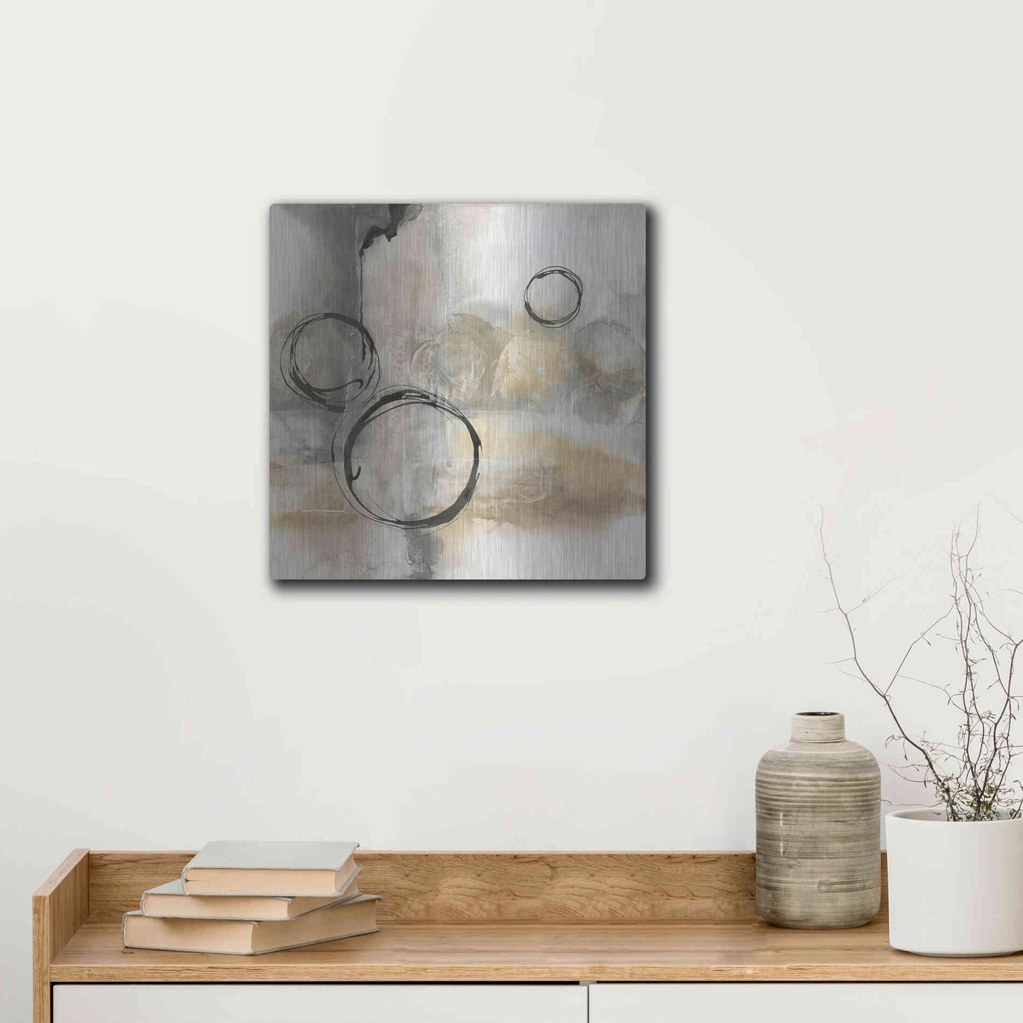 Luxe Metal Art 'Full Circle I' by Chris Paschke, Metal Wall Art,12x12