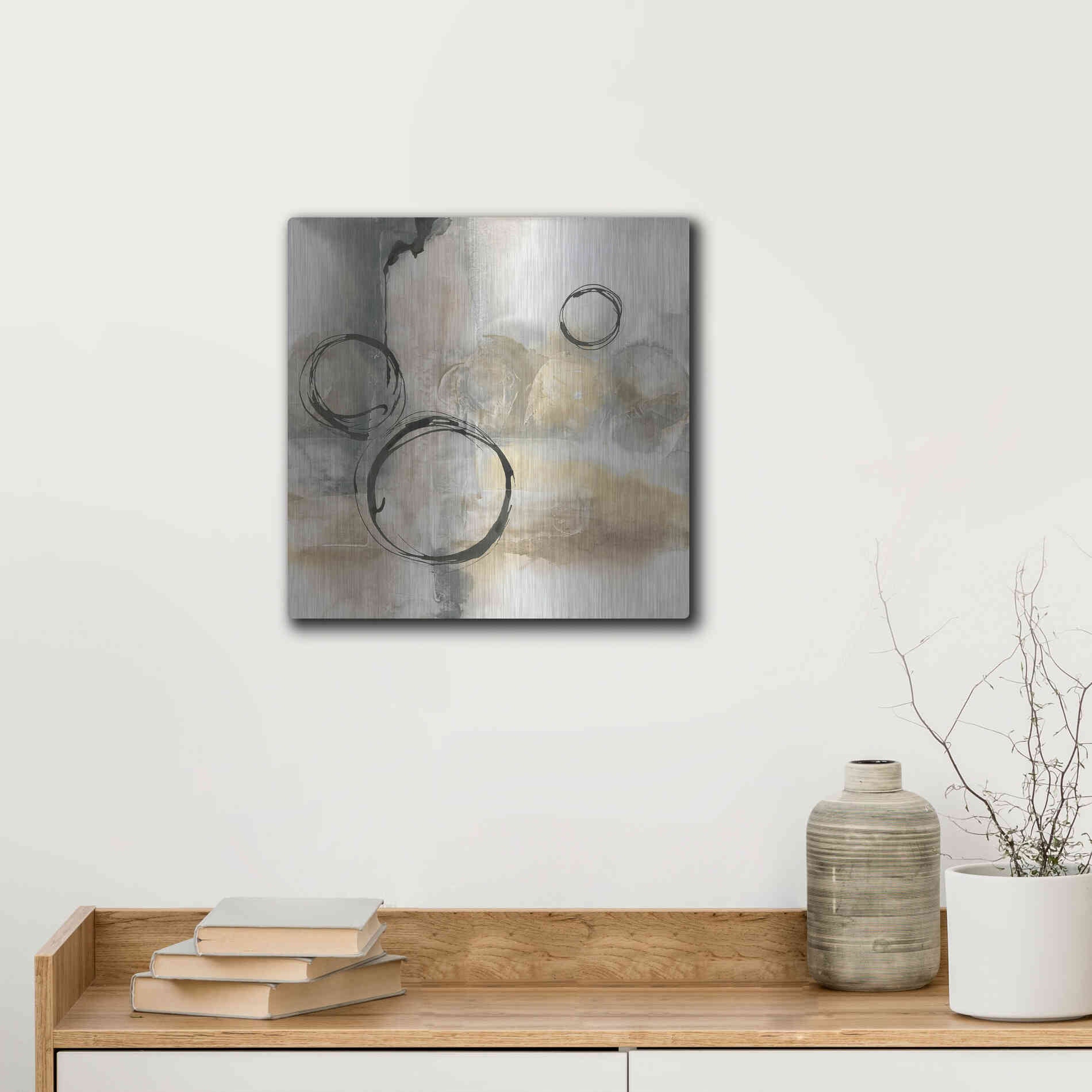 Luxe Metal Art 'Full Circle I' by Chris Paschke, Metal Wall Art,12x12