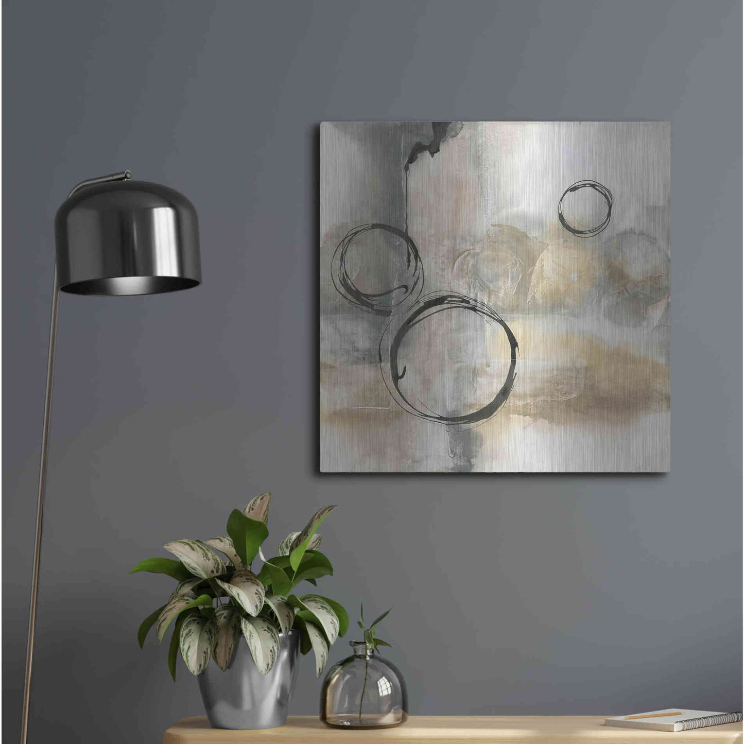 Luxe Metal Art 'Full Circle I' by Chris Paschke, Metal Wall Art,24x24