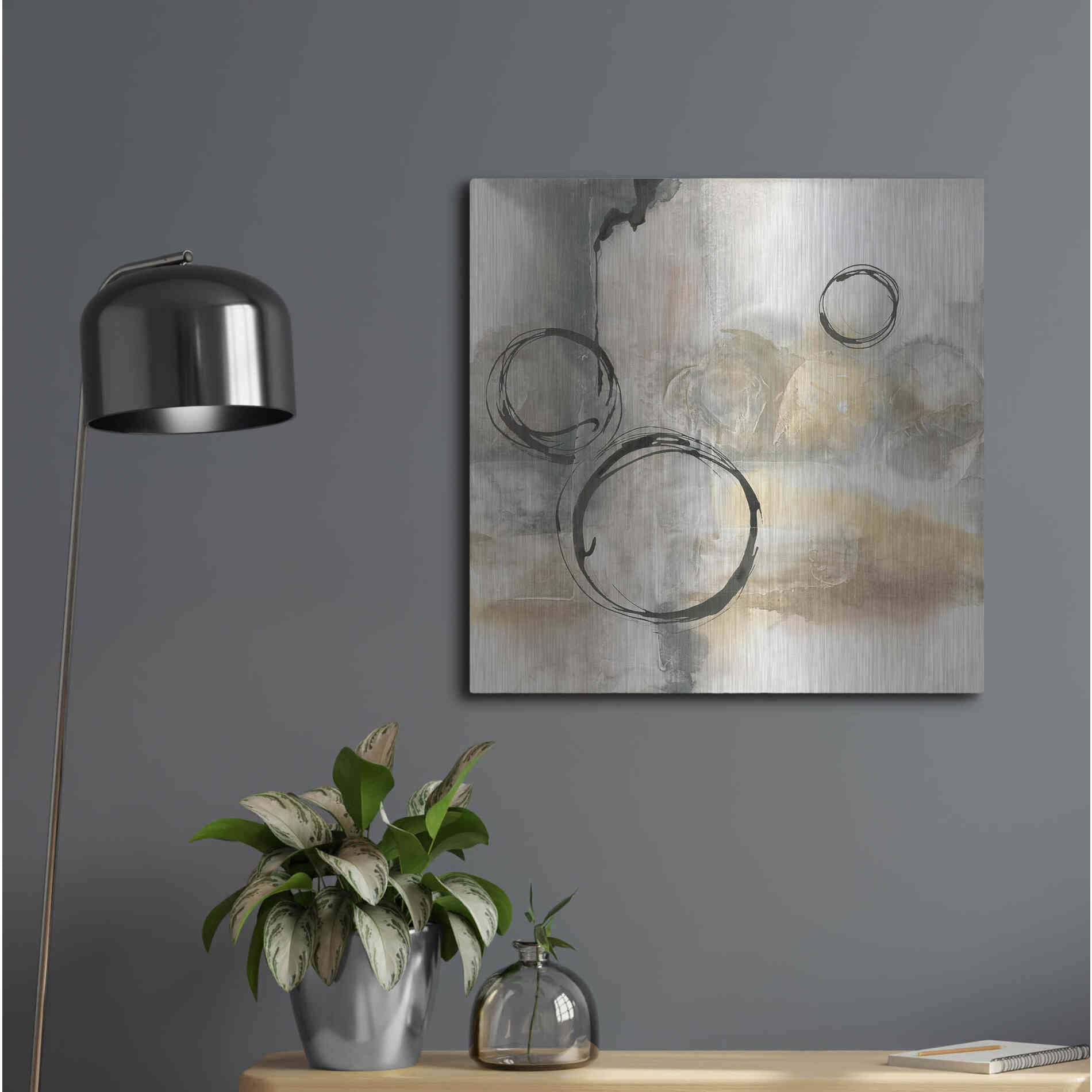 Luxe Metal Art 'Full Circle I' by Chris Paschke, Metal Wall Art,24x24