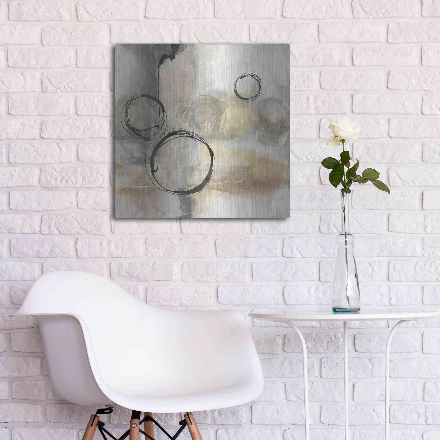 Luxe Metal Art 'Full Circle I' by Chris Paschke, Metal Wall Art,24x24