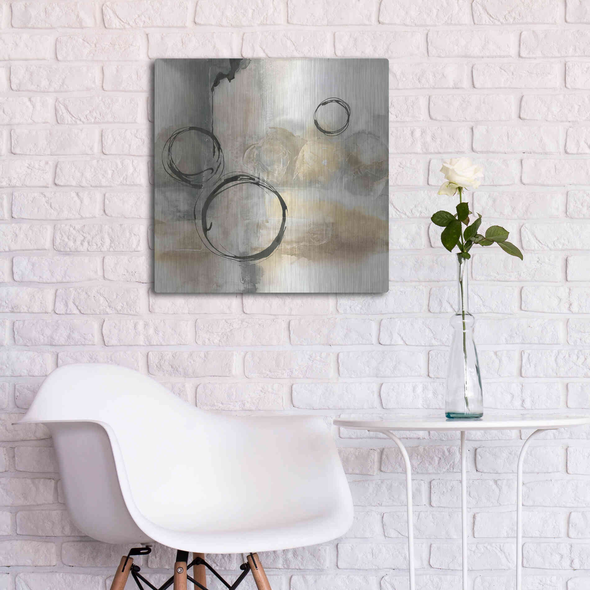 Luxe Metal Art 'Full Circle I' by Chris Paschke, Metal Wall Art,24x24
