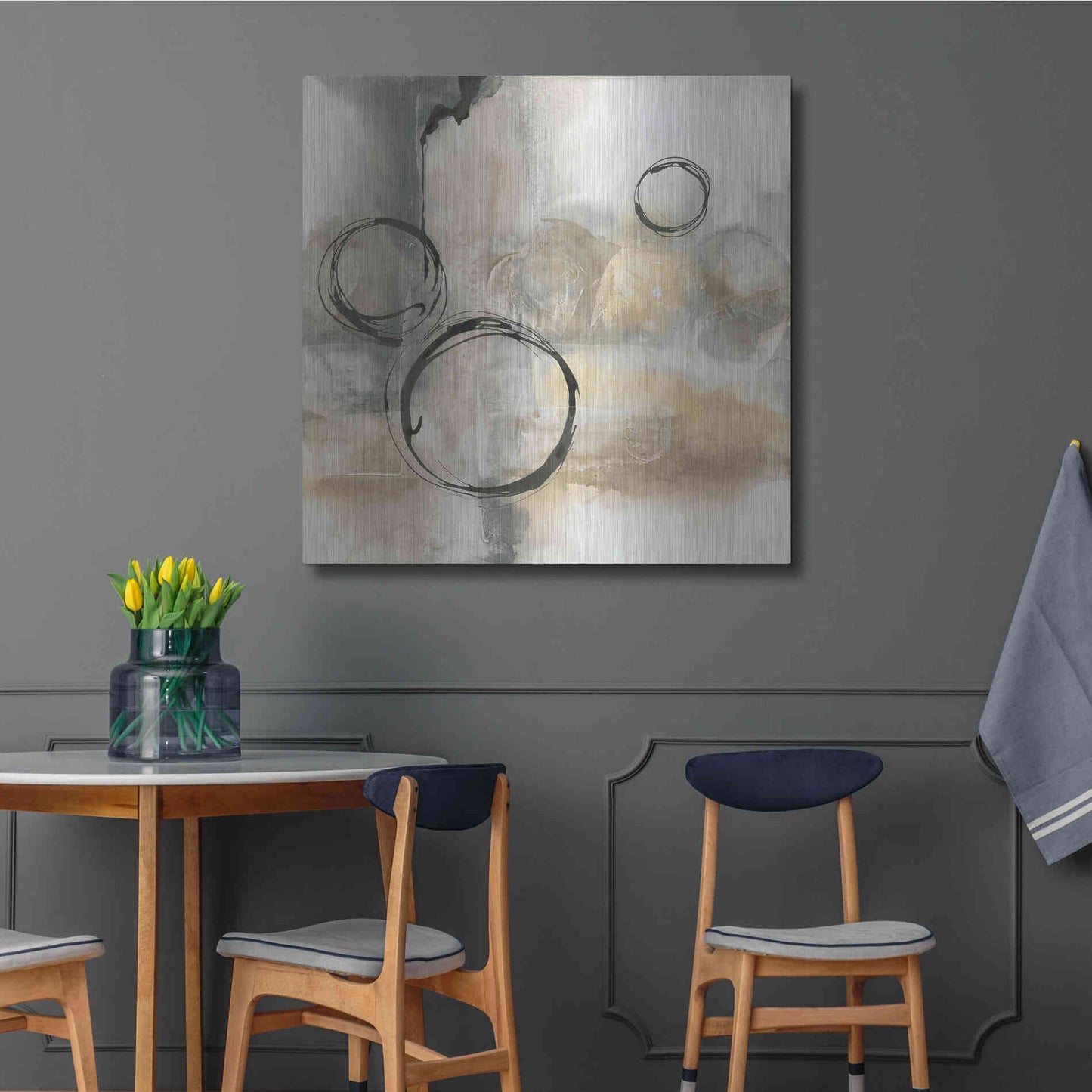 Luxe Metal Art 'Full Circle I' by Chris Paschke, Metal Wall Art,36x36
