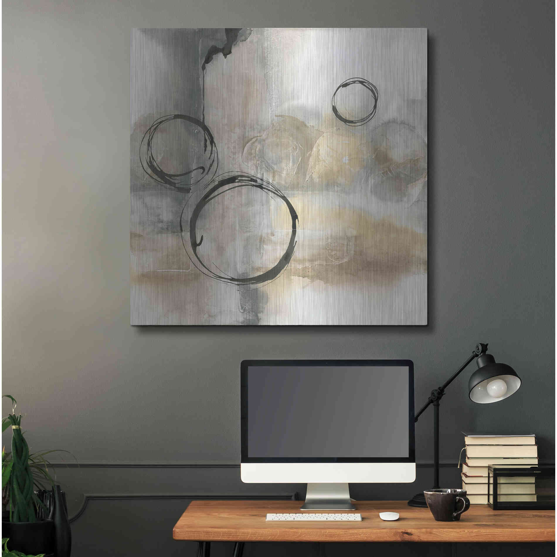 Luxe Metal Art 'Full Circle I' by Chris Paschke, Metal Wall Art,36x36