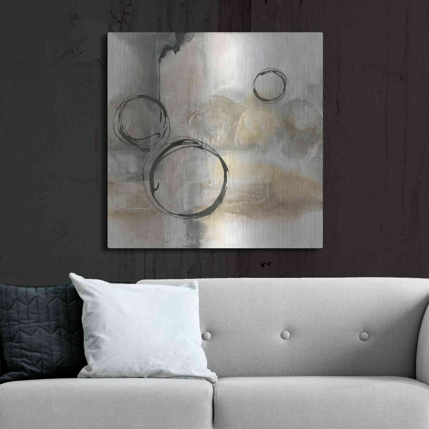 Luxe Metal Art 'Full Circle I' by Chris Paschke, Metal Wall Art,36x36