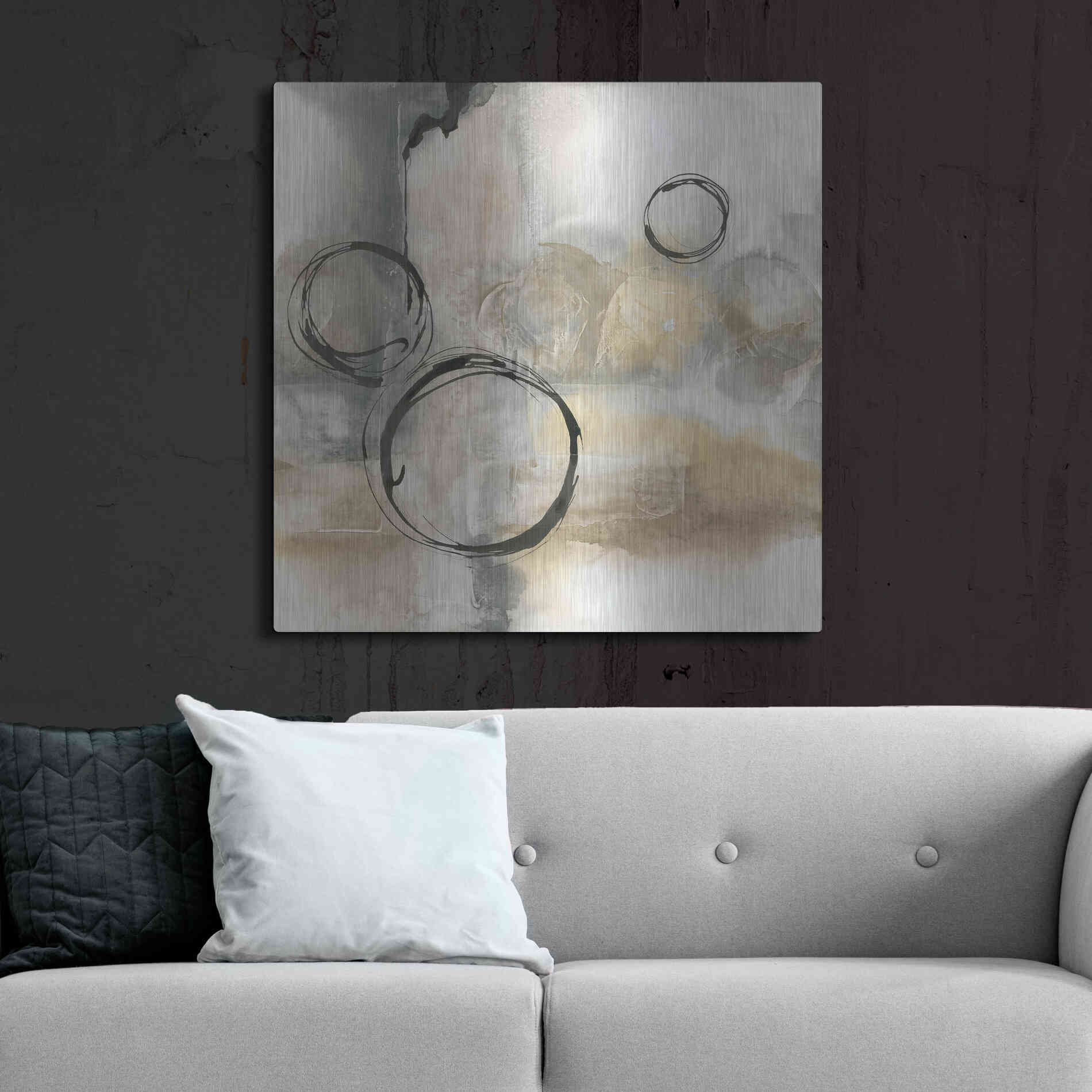 Luxe Metal Art 'Full Circle I' by Chris Paschke, Metal Wall Art,36x36