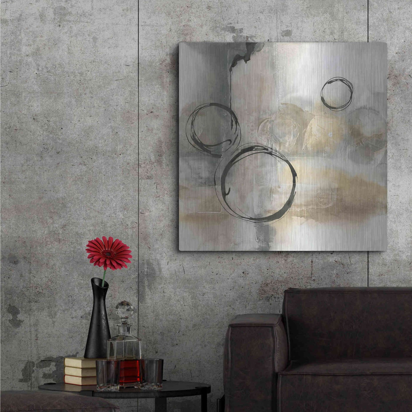 Luxe Metal Art 'Full Circle I' by Chris Paschke, Metal Wall Art,36x36