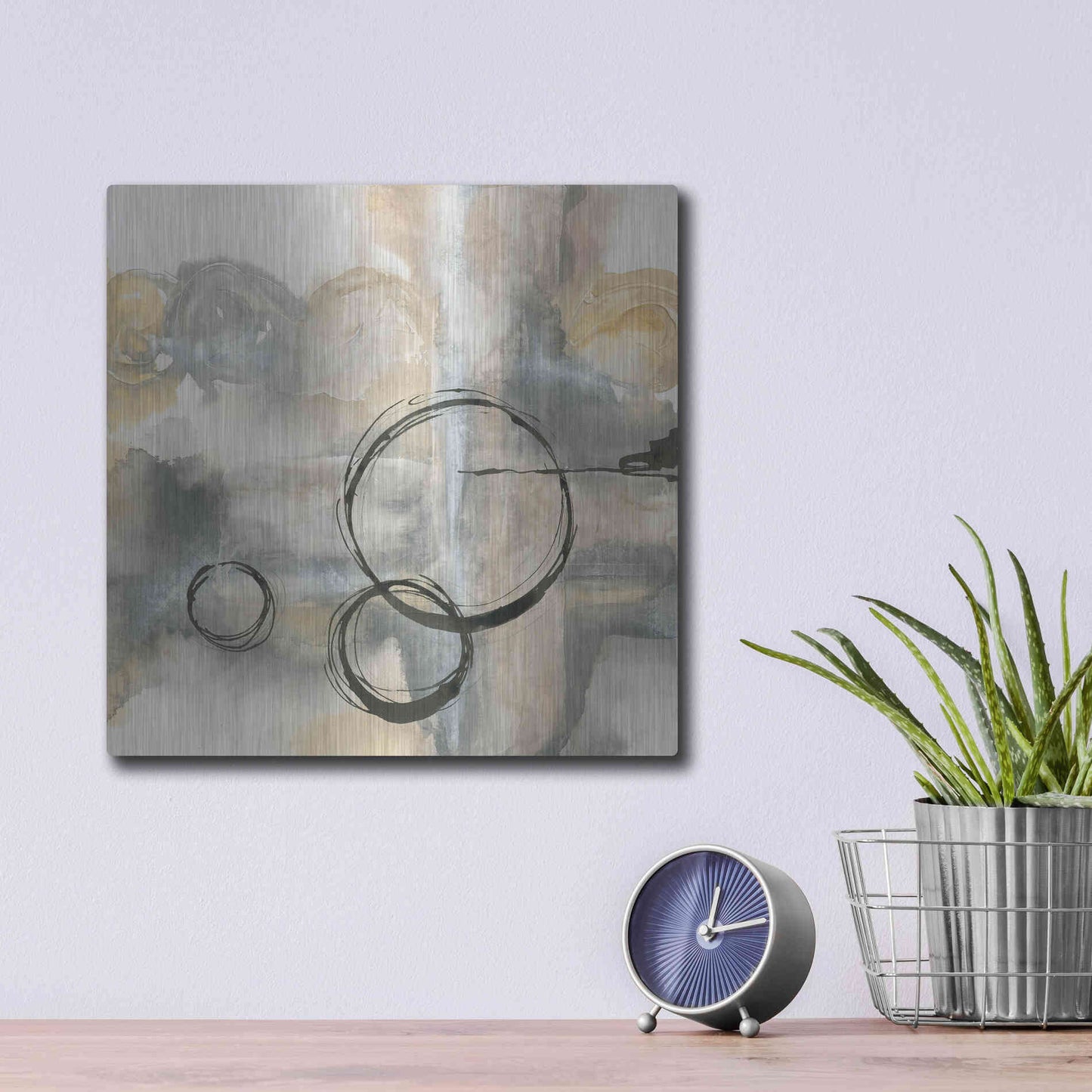 Luxe Metal Art 'Full Circle II' by Chris Paschke, Metal Wall Art,12x12