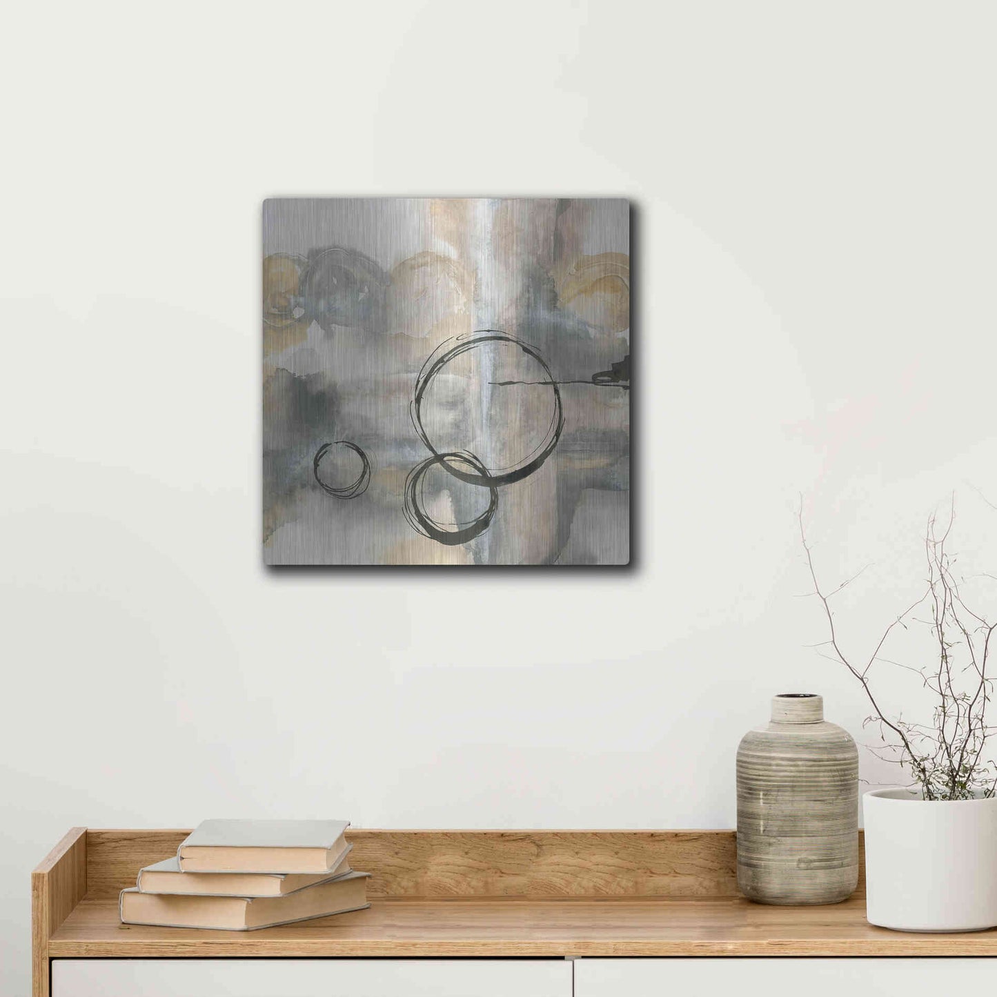 Luxe Metal Art 'Full Circle II' by Chris Paschke, Metal Wall Art,12x12