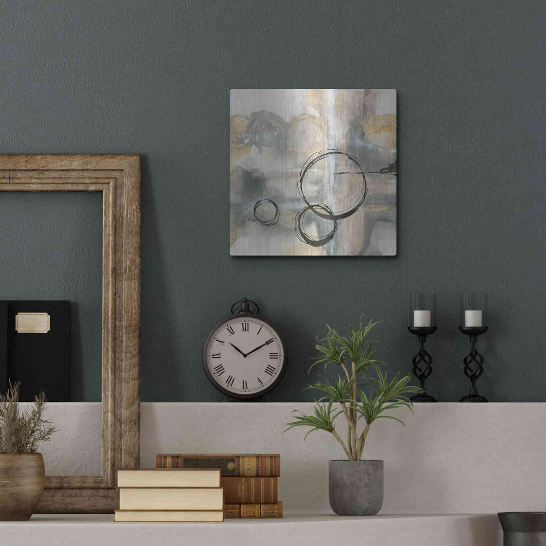 Luxe Metal Art 'Full Circle II' by Chris Paschke, Metal Wall Art,12x12