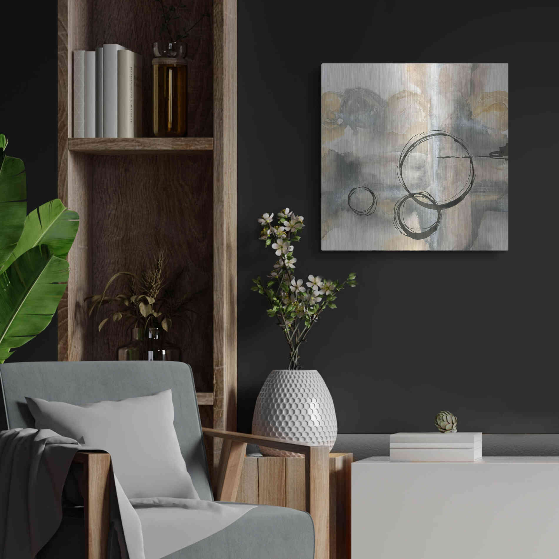 Luxe Metal Art 'Full Circle II' by Chris Paschke, Metal Wall Art,24x24