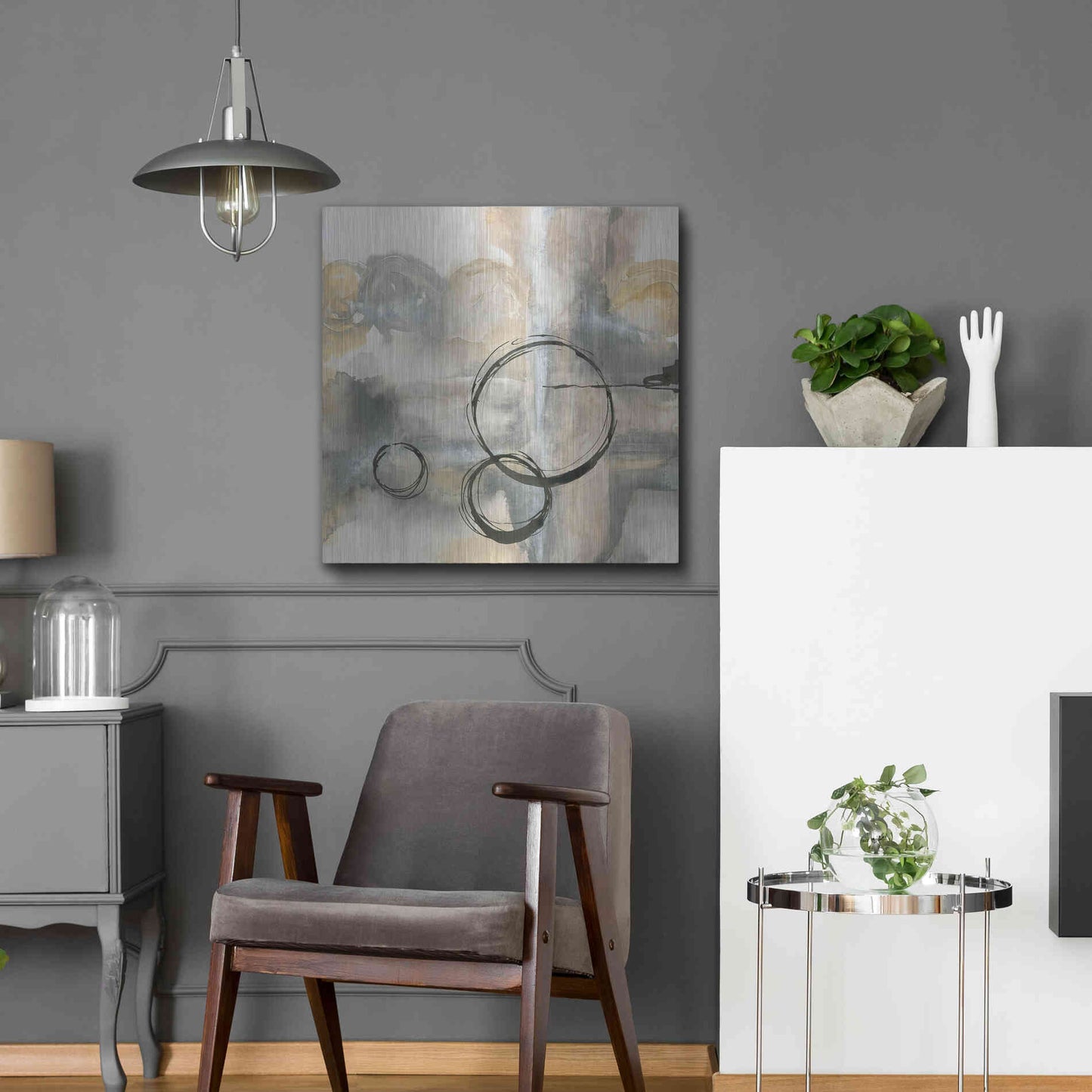 Luxe Metal Art 'Full Circle II' by Chris Paschke, Metal Wall Art,24x24
