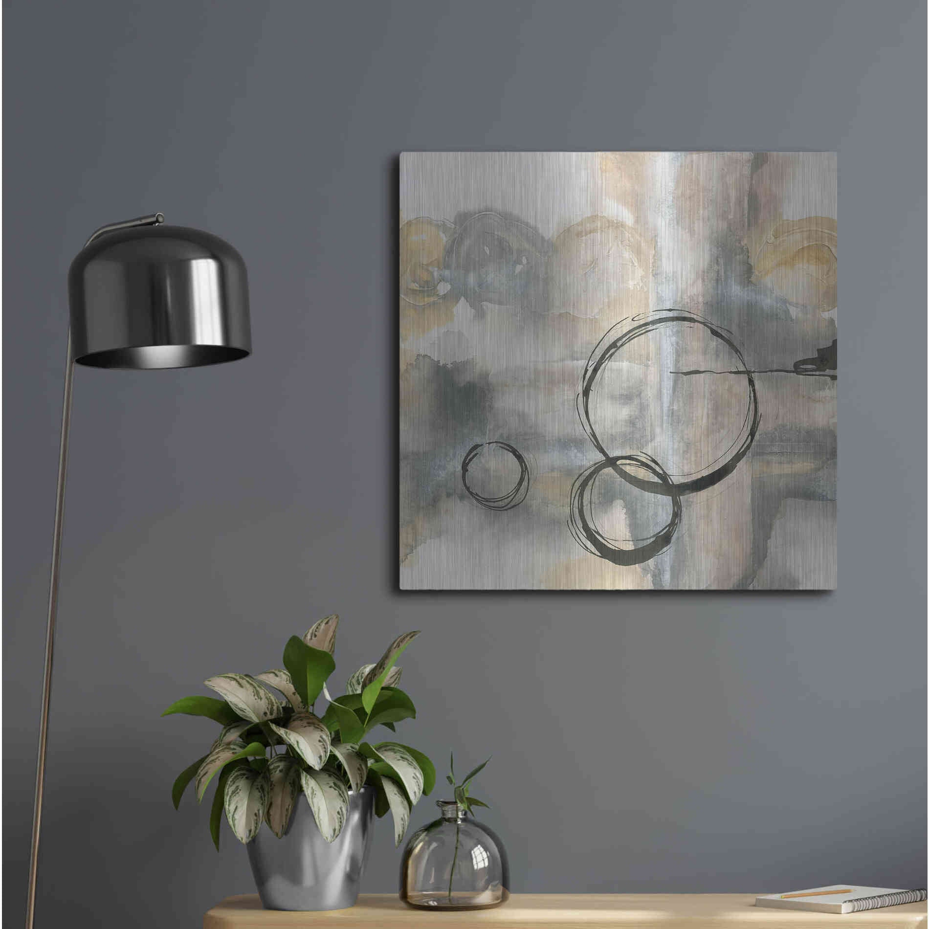 Luxe Metal Art 'Full Circle II' by Chris Paschke, Metal Wall Art,24x24