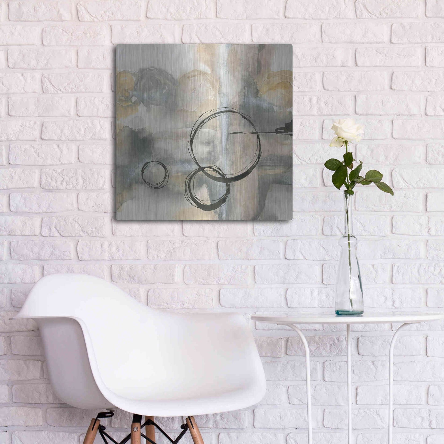 Luxe Metal Art 'Full Circle II' by Chris Paschke, Metal Wall Art,24x24