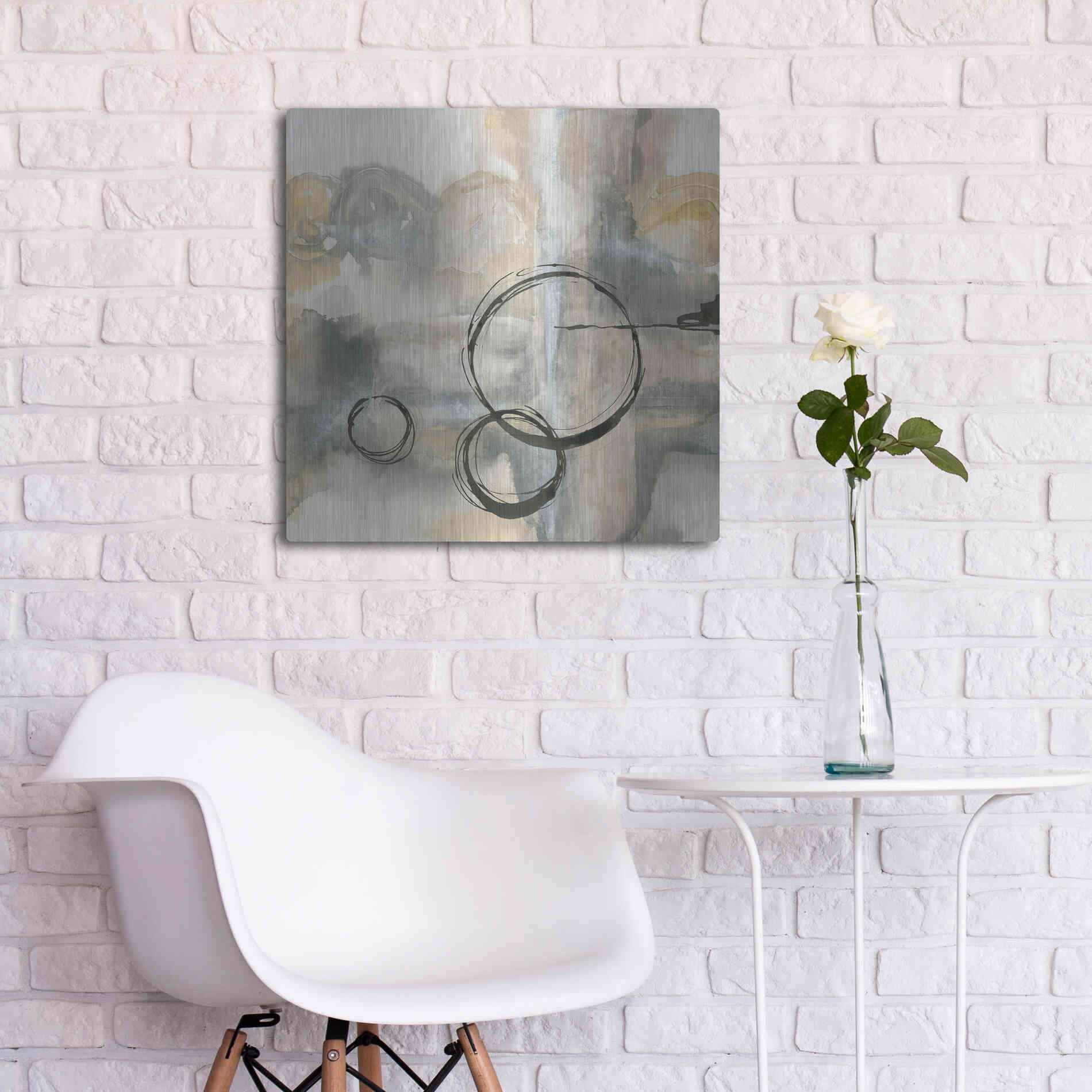 Luxe Metal Art 'Full Circle II' by Chris Paschke, Metal Wall Art,24x24
