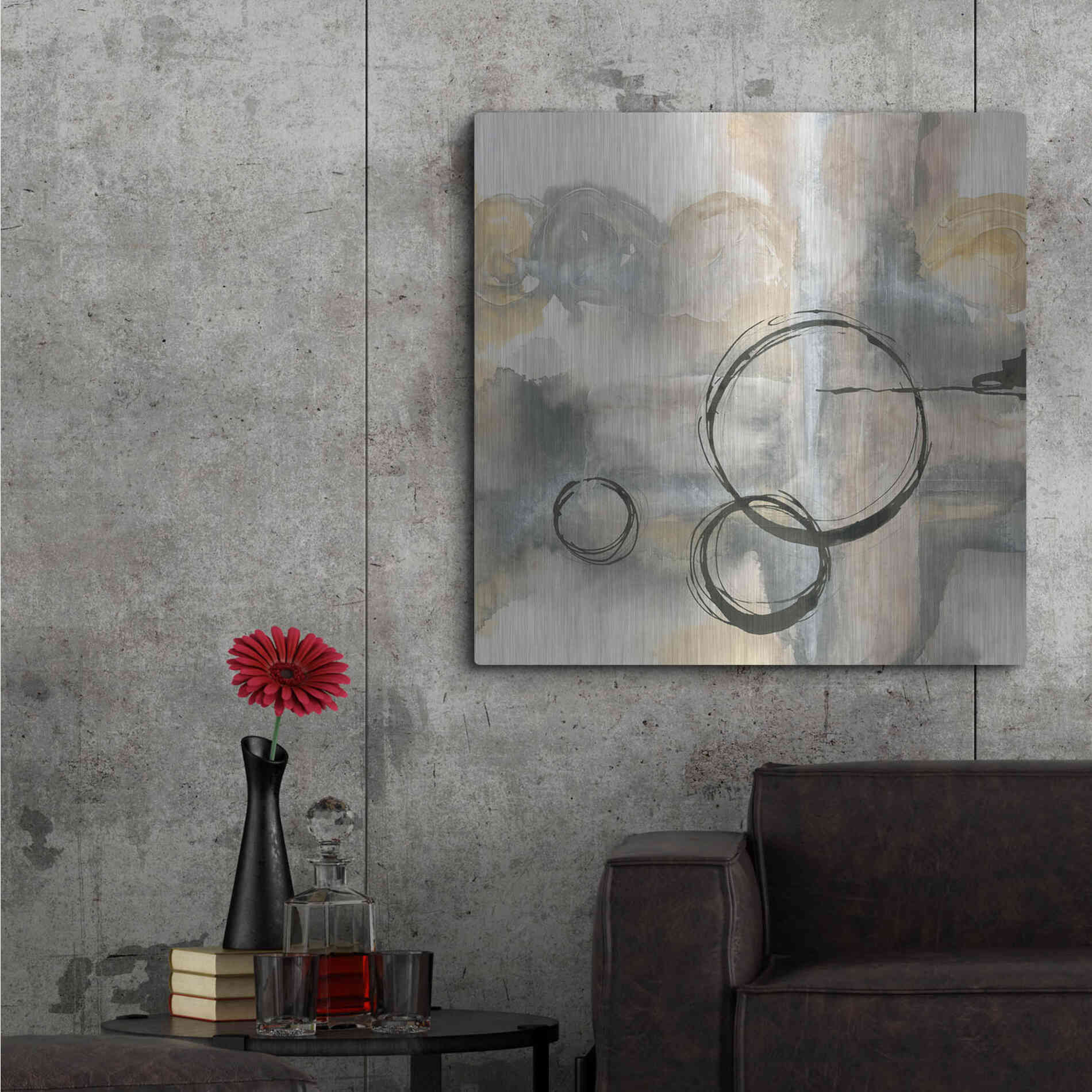 Luxe Metal Art 'Full Circle II' by Chris Paschke, Metal Wall Art,36x36