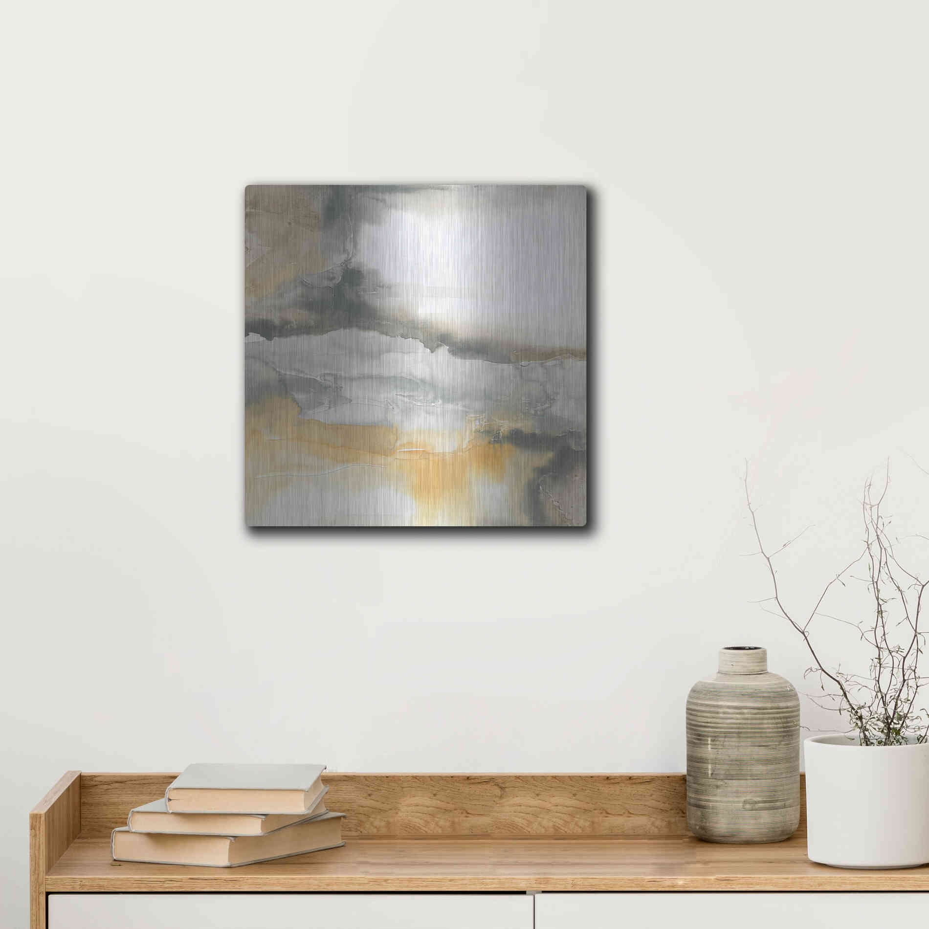 Luxe Metal Art 'Minerals I' by Chris Paschke, Metal Wall Art,12x12