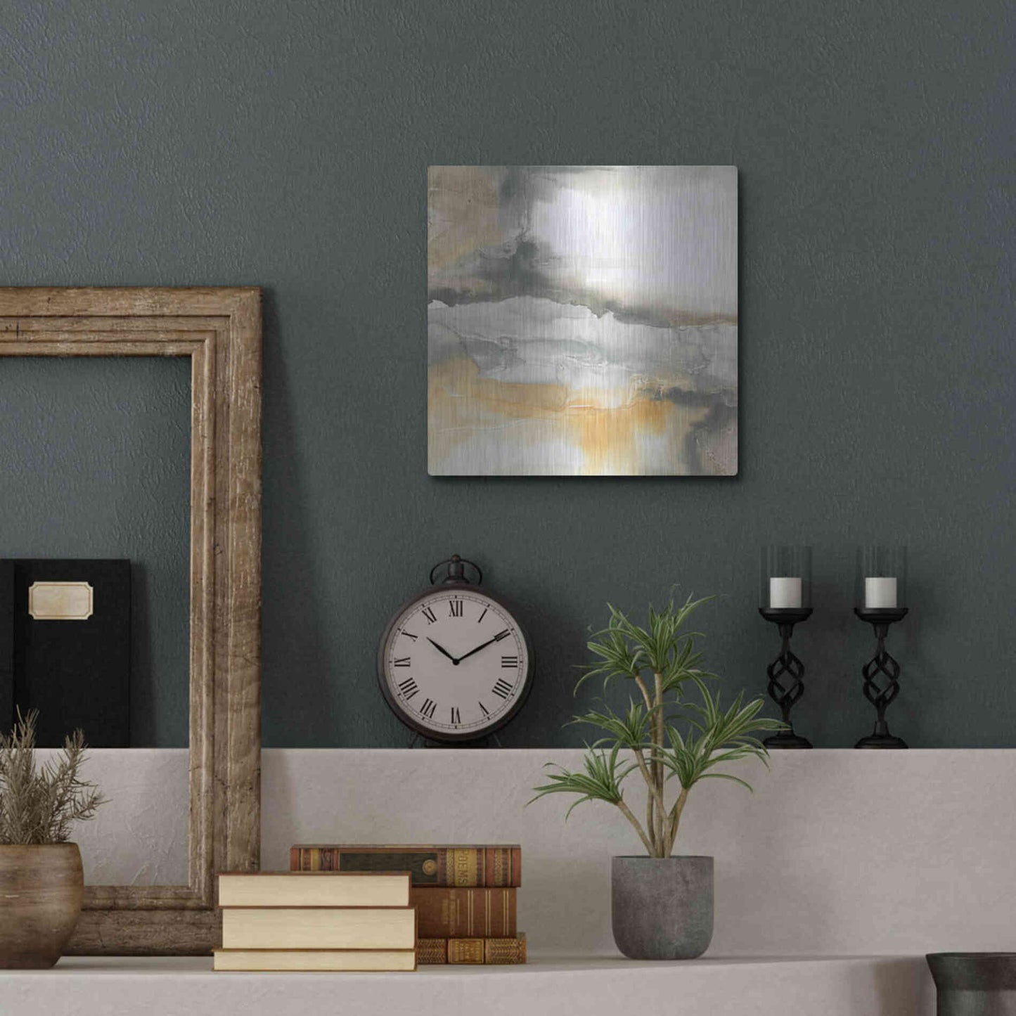 Luxe Metal Art 'Minerals I' by Chris Paschke, Metal Wall Art,12x12