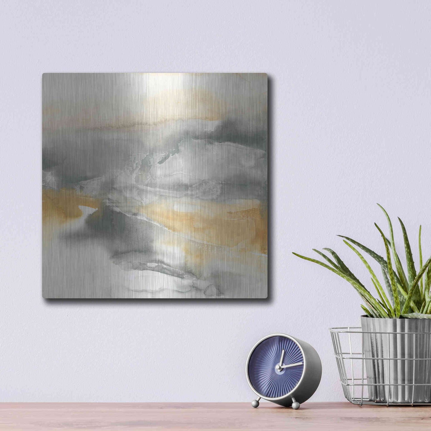 Luxe Metal Art 'Minerals II' by Chris Paschke, Metal Wall Art,12x12