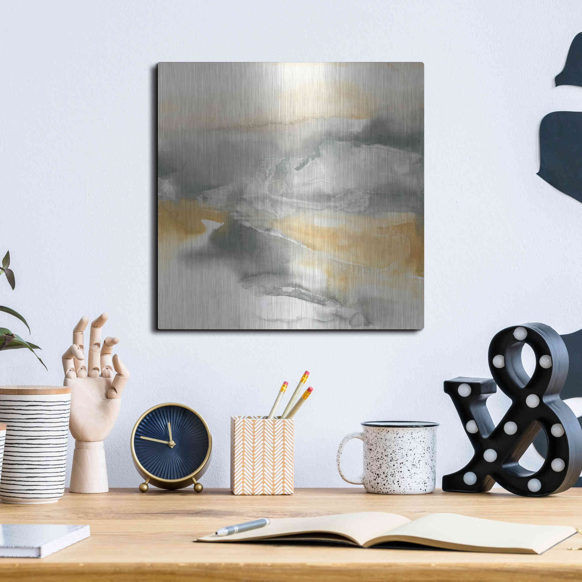 Luxe Metal Art 'Minerals II' by Chris Paschke, Metal Wall Art,12x12