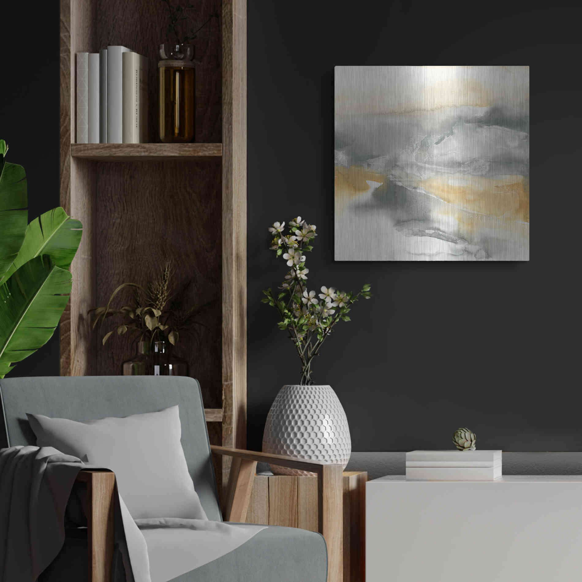 Luxe Metal Art 'Minerals II' by Chris Paschke, Metal Wall Art,24x24