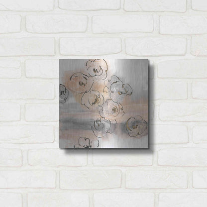 Luxe Metal Art 'Gold Dust I' by Chris Paschke, Metal Wall Art,12x12