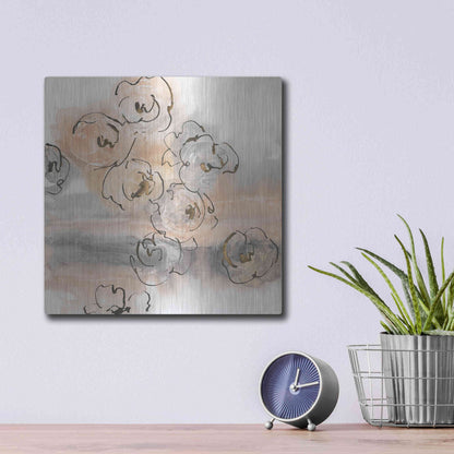 Luxe Metal Art 'Gold Dust I' by Chris Paschke, Metal Wall Art,12x12