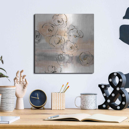 Luxe Metal Art 'Gold Dust I' by Chris Paschke, Metal Wall Art,12x12