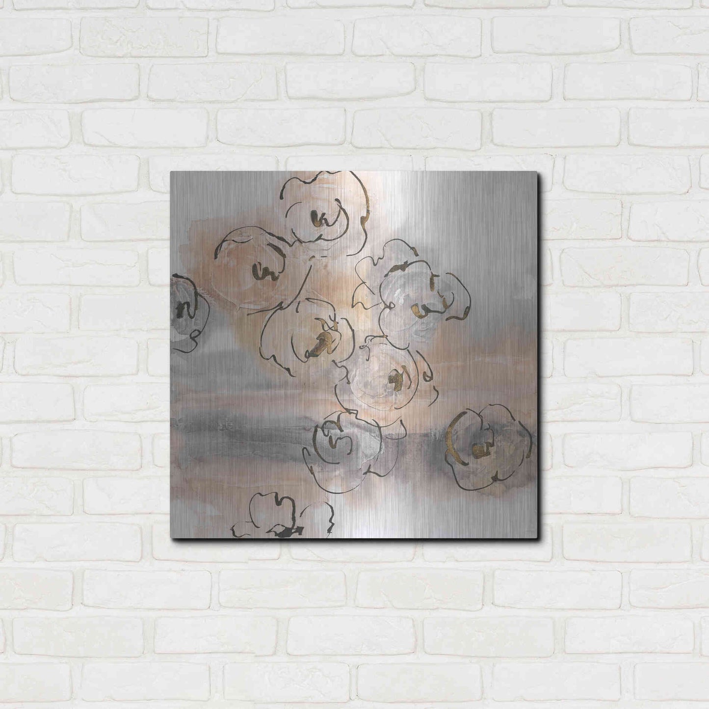 Luxe Metal Art 'Gold Dust I' by Chris Paschke, Metal Wall Art,24x24