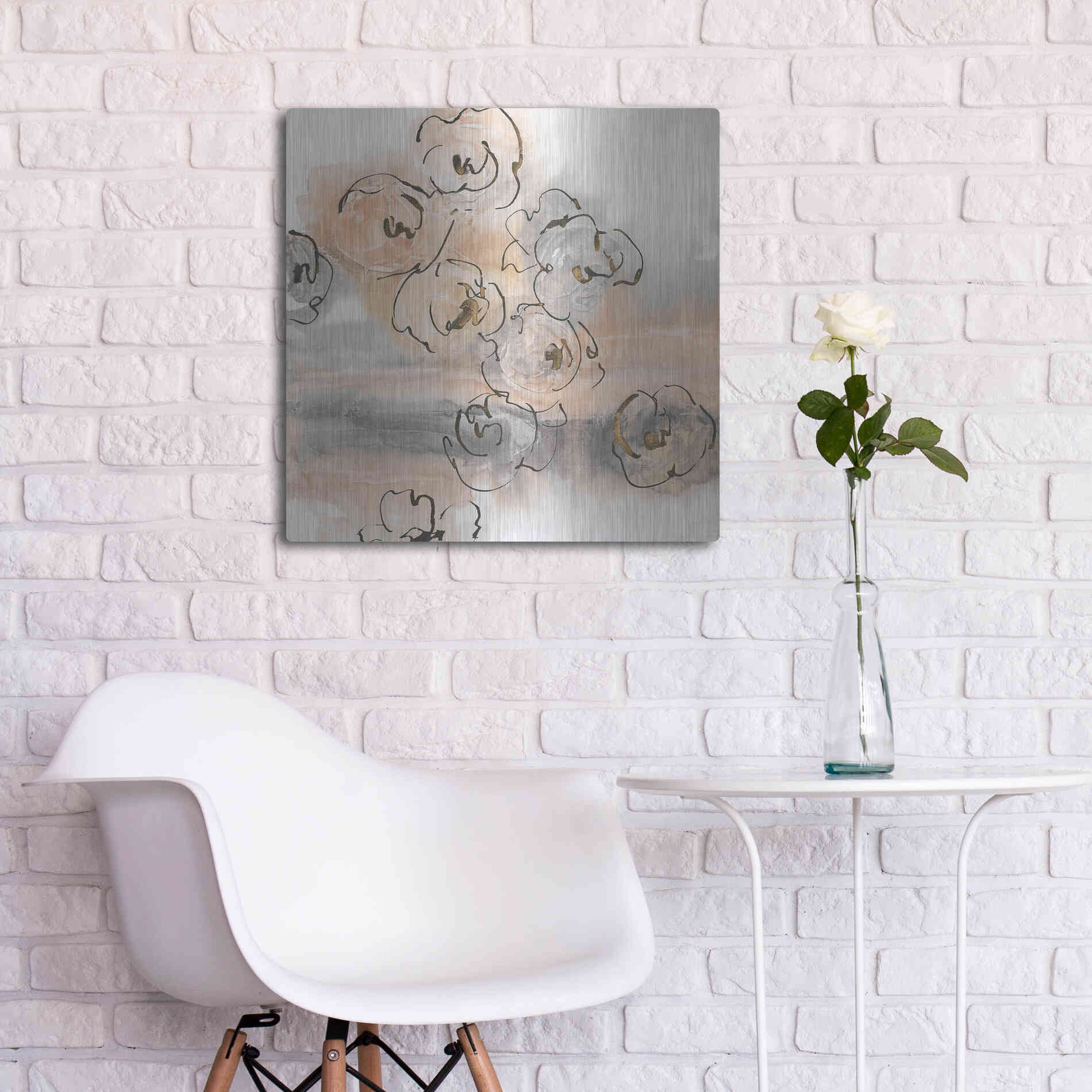 Luxe Metal Art 'Gold Dust I' by Chris Paschke, Metal Wall Art,24x24