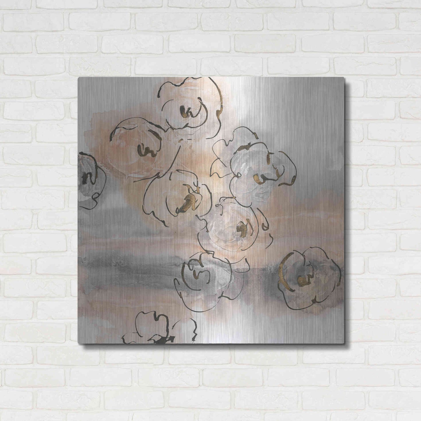 Luxe Metal Art 'Gold Dust I' by Chris Paschke, Metal Wall Art,36x36